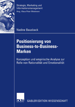 Positionierung von Business-to-Business-Marken von Bausback,  Nadine, Wiedmann,  K.-P.