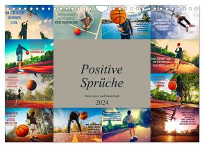 Positive Sprüche – Motivation und Basketball (Wandkalender 2024 DIN A4 quer), CALVENDO Monatskalender von Meutzner,  Dirk