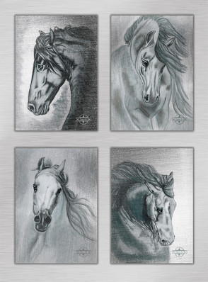 Poster-Set „Horses – Silver Edition“ von Kreuer,  Susanne