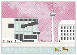Postkarte – Berlin – Niederländische Botschaft von Schultz,  Volker
