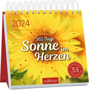 Postkartenkalender 365 Tage Sonne im Herzen 2024