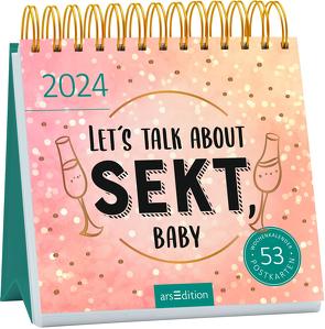 Postkartenkalender Let’s talk about Sekt, baby 2024