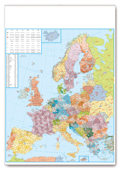 Postleitkarte Europa 1:3,5 Mio.