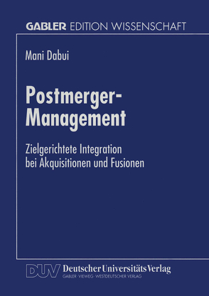 Postmerger-Management von Dabui,  Mani