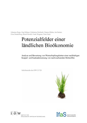 Potenzialfelder einer ländlichen Bioökonomie von Becker,  Jan, Bluhm,  Hannes, Böhmer,  Jörg, Dunkelberg,  Elisa, Heck,  Peter, Heinbach,  Katharina, Hirschl,  Bernd, Rupp,  Johannes, Wagener,  Frank