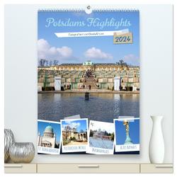 Potsdams Highlights (hochwertiger Premium Wandkalender 2024 DIN A2 hoch), Kunstdruck in Hochglanz von Kruse,  Gisela