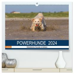 POWERHUNDE 2024 (hochwertiger Premium Wandkalender 2024 DIN A2 quer), Kunstdruck in Hochglanz von Mirsberger,  Annett