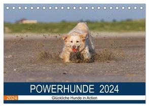POWERHUNDE 2024 (Tischkalender 2024 DIN A5 quer), CALVENDO Monatskalender von Mirsberger,  Annett