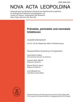 Pränatale, perinatale und neonatale Infektionen von Aspöck,  Horst, Hiepe,  Theodor, Köhler,  Werner