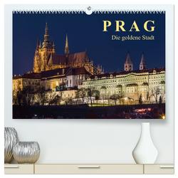 Prag – die goldene Stadt (hochwertiger Premium Wandkalender 2024 DIN A2 quer), Kunstdruck in Hochglanz von Caccia,  Enrico