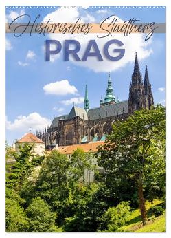 PRAG Historisches Stadtherz (Wandkalender 2024 DIN A2 hoch), CALVENDO Monatskalender von Viola,  Melanie