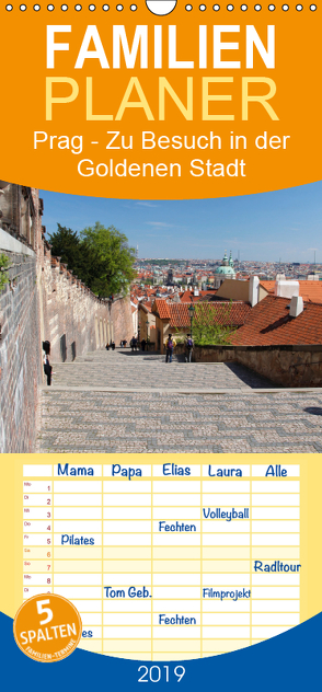 Prag – Zu Besuch in der Goldenen Stadt – Familienplaner hoch (Wandkalender 2019 , 21 cm x 45 cm, hoch) von Albilt,  Rabea