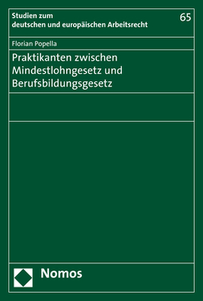 Praktikanten zwischen Mindestlohngesetz und Berufsbildungsgesetz von Popella,  Florian