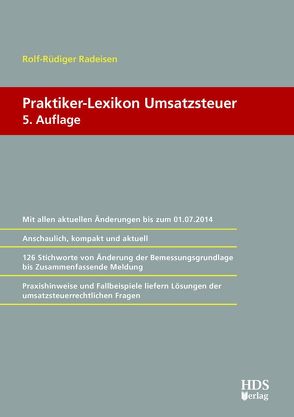 Praktiker-Lexikon Umsatzsteuer von Radeisen,  Rolf-Rüdiger