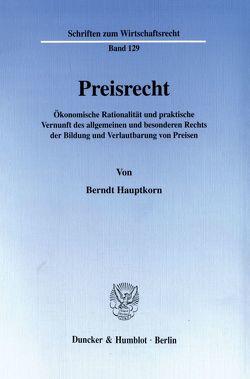 Preisrecht. von Hauptkorn,  Berndt