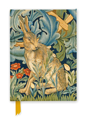 Premium Notizbuch DIN A5: William Morris, Hase auf einem Wandteppich