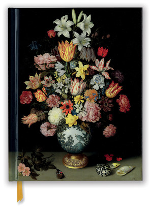 Premium Skizzenbuch: Ambrosius Bosschaert der Ältere, Blumen in einer Wan-Li Vase – Stillleben
