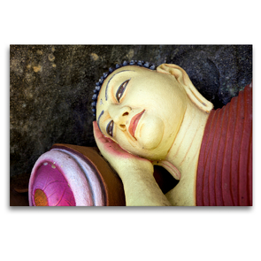 Premium Textil-Leinwand 120 x 80 cm Quer-Format Auf den Spuren Buddhas | Wandbild, HD-Bild auf Keilrahmen, Fertigbild auf hochwertigem Vlies, Leinwanddruck von Victoria Knobloch