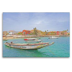 Premium Textil-Leinwand 120 x 80 cm Quer-Format Auf Gorée, der ehemaligen Sklaveninsel bei Dákar im Senegal | Wandbild, HD-Bild auf Keilrahmen, Fertigbild auf hochwertigem Vlies, Leinwanddruck von Beate Bussenius