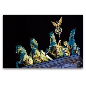 Premium Textil-Leinwand 120 x 80 cm Quer-Format Brandenburger Tor | Wandbild, HD-Bild auf Keilrahmen, Fertigbild auf hochwertigem Vlies, Leinwanddruck von Andreas Schön