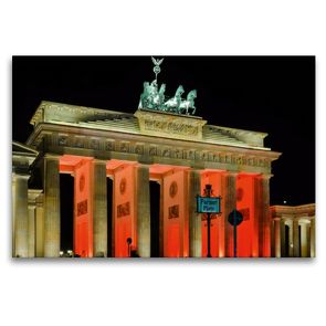 Premium Textil-Leinwand 120 x 80 cm Quer-Format Brandenburger Tor | Wandbild, HD-Bild auf Keilrahmen, Fertigbild auf hochwertigem Vlies, Leinwanddruck von Andreas Schön