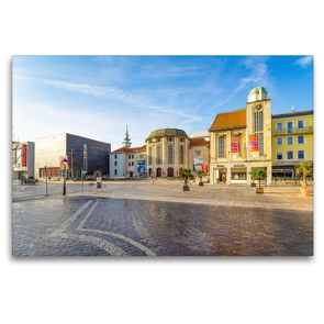 Premium Textil-Leinwand 120 x 80 cm Quer-Format Bremerhaven Stadtansichten | Wandbild, HD-Bild auf Keilrahmen, Fertigbild auf hochwertigem Vlies, Leinwanddruck von Dirk Meutzner