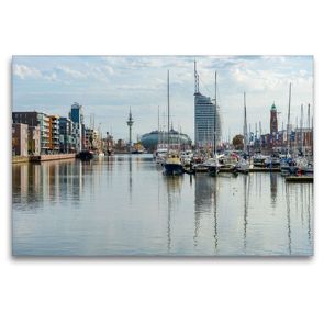 Premium Textil-Leinwand 120 x 80 cm Quer-Format Bremerhaven Stadtansichten | Wandbild, HD-Bild auf Keilrahmen, Fertigbild auf hochwertigem Vlies, Leinwanddruck von Dirk Meutzner