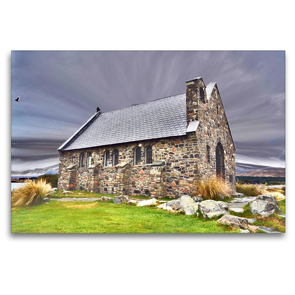 Premium Textil-Leinwand 120 x 80 cm Quer-Format Church of the Good Shepherd | Wandbild, HD-Bild auf Keilrahmen, Fertigbild auf hochwertigem Vlies, Leinwanddruck von Nina Schwarze