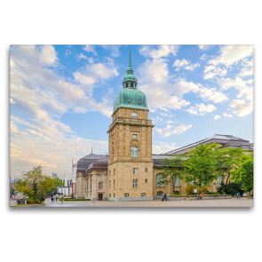 Premium Textil-Leinwand 120 x 80 cm Quer-Format Darmstadt Stadtansichten | Wandbild, HD-Bild auf Keilrahmen, Fertigbild auf hochwertigem Vlies, Leinwanddruck von Dirk Meutzner