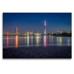 Premium Textil-Leinwand 120 x 80 cm Quer-Format Düsseldorf Paradiesstrand | Wandbild, HD-Bild auf Keilrahmen, Fertigbild auf hochwertigem Vlies, Leinwanddruck von Alexander Gründel