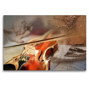 Premium Textil-Leinwand 120 x 80 cm Quer-Format Ein himmlisches Instrument | Wandbild, HD-Bild auf Keilrahmen, Fertigbild auf hochwertigem Vlies, Leinwanddruck von Christiane Calmbacher