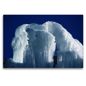 Premium Textil-Leinwand 120 x 80 cm Quer-Format Eissäule | Wandbild, HD-Bild auf Keilrahmen, Fertigbild auf hochwertigem Vlies, Leinwanddruck von Gerhard Albicker