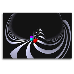 Premium Textil-Leinwand 120 x 80 cm Quer-Format Farben Formen Fisheye | Wandbild, HD-Bild auf Keilrahmen, Fertigbild auf hochwertigem Vlies, Leinwanddruck von IssaBild