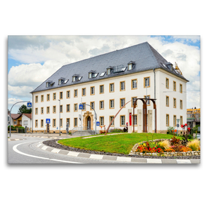 Premium Textil-Leinwand 120 x 80 cm Quer-Format Finanzamt Alzey | Wandbild, HD-Bild auf Keilrahmen, Fertigbild auf hochwertigem Vlies, Leinwanddruck von Dirk Meutzner