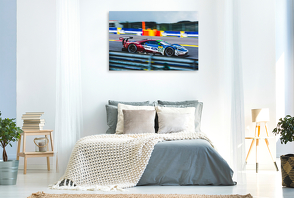 Premium Textil-Leinwand 1200 x 800 cm Quer-Format FORD GT GTLM | Wandbild, HD-Bild auf Keilrahmen, Fertigbild auf hochwertigem Vlies, Leinwanddruck von Dirk Stegemann © Phoenix Photodesign