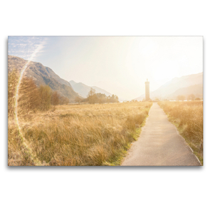 Premium Textil-Leinwand 120 x 80 cm Quer-Format Glenfinnan Monument in den Highlands | Wandbild, HD-Bild auf Keilrahmen, Fertigbild auf hochwertigem Vlies, Leinwanddruck von pixs:sell@Adobe Stock