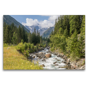 Premium Textil-Leinwand 120 x 80 cm Quer-Format Gran Paradiso Nationalpark | Wandbild, HD-Bild auf Keilrahmen, Fertigbild auf hochwertigem Vlies, Leinwanddruck von Dietmar Janietz