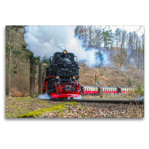 Premium Textil-Leinwand 120 x 80 cm Quer-Format Harzquerbahn | Wandbild, HD-Bild auf Keilrahmen, Fertigbild auf hochwertigem Vlies, Leinwanddruck von Holger Felix