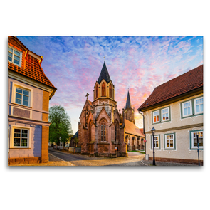 Premium Textil-Leinwand 120 x 80 cm Quer-Format Heilbad Heiligenstadt Impressionen | Wandbild, HD-Bild auf Keilrahmen, Fertigbild auf hochwertigem Vlies, Leinwanddruck von Dirk Meutzner