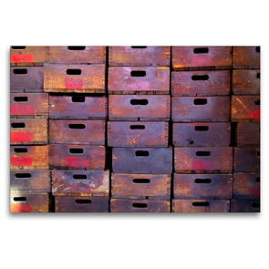 Premium Textil-Leinwand 120 x 80 cm Quer-Format Holztransportkisten | Wandbild, HD-Bild auf Keilrahmen, Fertigbild auf hochwertigem Vlies, Leinwanddruck von Frank Uffmann