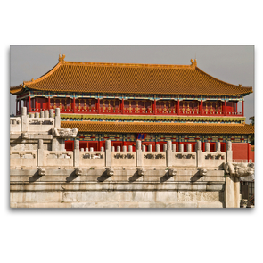 Premium Textil-Leinwand 120 x 80 cm Quer-Format Hongyi Pavilion in der verbotenen Stadt | Wandbild, HD-Bild auf Keilrahmen, Fertigbild auf hochwertigem Vlies, Leinwanddruck von reinhold möller