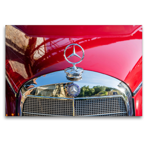 Premium Textil-Leinwand 120 x 80 cm Quer-Format Klassisch schön, die Kühlerhaube des Mercedes Benz Adenauer. | Wandbild, HD-Bild auf Keilrahmen, Fertigbild auf hochwertigem Vlies, Leinwanddruck von Ingo Gerlach
