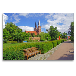 Premium Textil-Leinwand 120 x 80 cm Quer-Format Klosterkirche in Neuruppin | Wandbild, HD-Bild auf Keilrahmen, Fertigbild auf hochwertigem Vlies, Leinwanddruck von Beate Bussenius