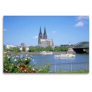 Premium Textil-Leinwand 120 x 80 cm Quer-Format Köln am Rhein | Wandbild, HD-Bild auf Keilrahmen, Fertigbild auf hochwertigem Vlies, Leinwanddruck von Lothar Reupert