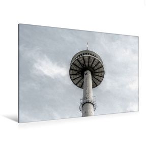 Premium Textil-Leinwand 120 x 80 cm Quer-Format Langer Heinrich, Funkturm | Wandbild, HD-Bild auf Keilrahmen, Fertigbild auf hochwertigem Vlies, Leinwanddruck von Christine Daus von Daus,  Christine