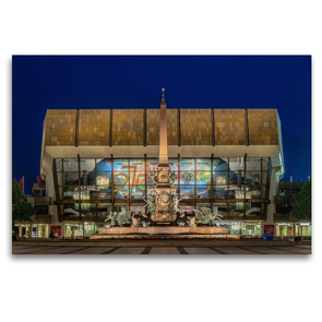 Premium Textil-Leinwand 120 x 80 cm Quer-Format Leipzig. Gewandhaus | Wandbild, HD-Bild auf Keilrahmen, Fertigbild auf hochwertigem Vlies, Leinwanddruck von N N