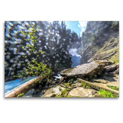 Premium Textil-Leinwand 120 x 80 cm Quer-Format Lichterrausch an den Bear Falls | Wandbild, HD-Bild auf Keilrahmen, Fertigbild auf hochwertigem Vlies, Leinwanddruck von Adrian Geering