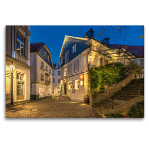 Premium Textil-Leinwand 120 x 80 cm Quer-Format Lüdenscheid – Die Altstadt 2019 | Wandbild, HD-Bild auf Keilrahmen, Fertigbild auf hochwertigem Vlies, Leinwanddruck von Lothar Borchert