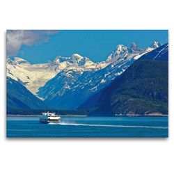 Premium Textil-Leinwand 120 x 80 cm Quer-Format M/V Fairweather auf dem Weg nach Juneau | Wandbild, HD-Bild auf Keilrahmen, Fertigbild auf hochwertigem Vlies, Leinwanddruck von Dieter-M. Wilczek