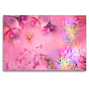 Premium Textil-Leinwand 120 x 80 cm Quer-Format Meditation-Schmetterling | Wandbild, HD-Bild auf Keilrahmen, Fertigbild auf hochwertigem Vlies, Leinwanddruck von Monika Altenburger